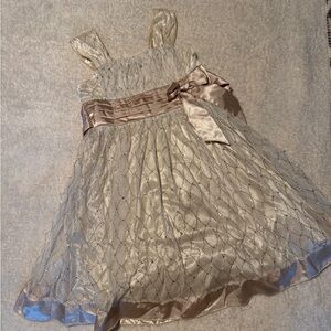 My Michelle Cream and Gold Dress